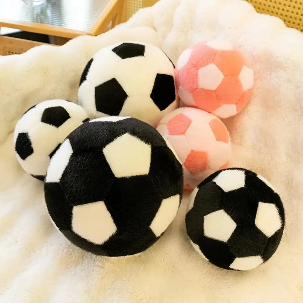 Bantal Lempar Bola Sepak Bentuk Bola Maskot Boneka Bantal Lempar Sepak Bola Lembut 13/20Cm Hadiah Ulang Tahun Teman Sepak Bola Ins — image 4
