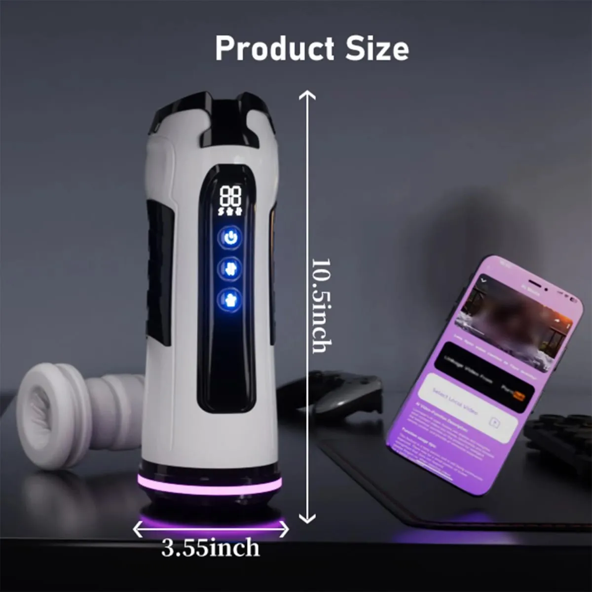 Male Electric Masturbation Cup App AI Control Heating Blowjob 9 Sucking Thrusting Vibration Modes Masturbator Sex Toys for Man