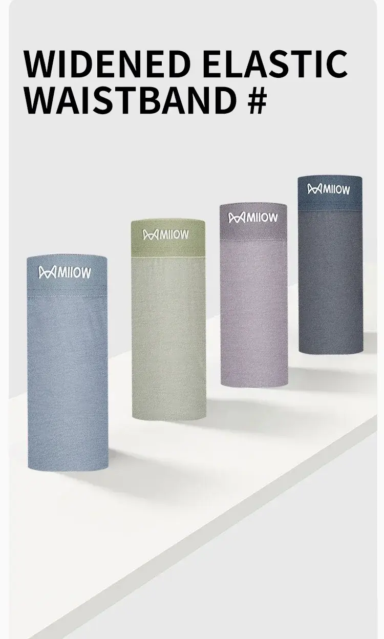 MiiOW 3Pcs Softness Modal Men Underwear Boxers Breathable Men's Panties Mens Underpants Cotton Antibacterial Man Boxers Briefs — image 9