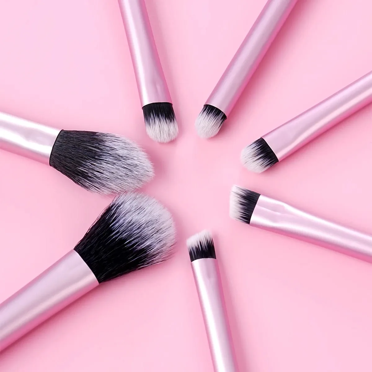 9 PCS Makeup Brush Set Soft Bristles Include Professional Eye Makeup Brushes Eyebrow Razor Silicone Eyeliner Stencils — image 4