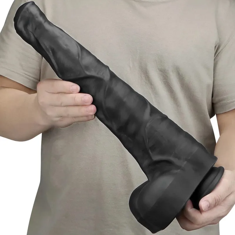 Super Large Horse Dildo 38.5cm With Suction Cup Soft Skin Feeling Huge Penis Thick Phallus Anal Plug Big Dick Sex Toys for Women