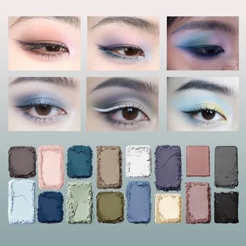 Cheeryep Aauthcntice Sell Qianyan 16 Color EyeShadow Palette Pink Brown Cowboy Blue Multicolor Matte Pearl Smoky Eye Makeup