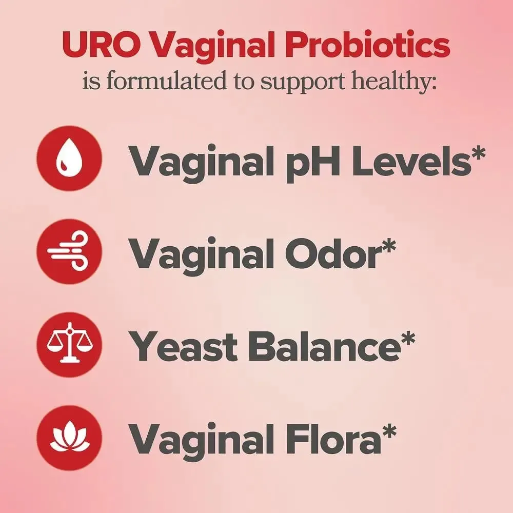 Vaginal Probiotics for Women pH Balance with Prebiotics & Lactobacillus – Promote Healthy Vaginal Odor & Flora 60 Capsules