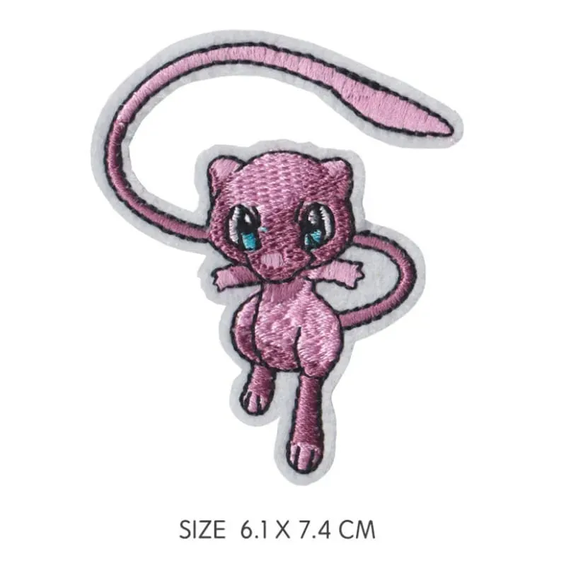 30 Style Cloth Patch Pikachu Charizard Clothes Stickers Sew on Embroidery Patches Applique Iron on Clothing Cartoon DIY Garment
