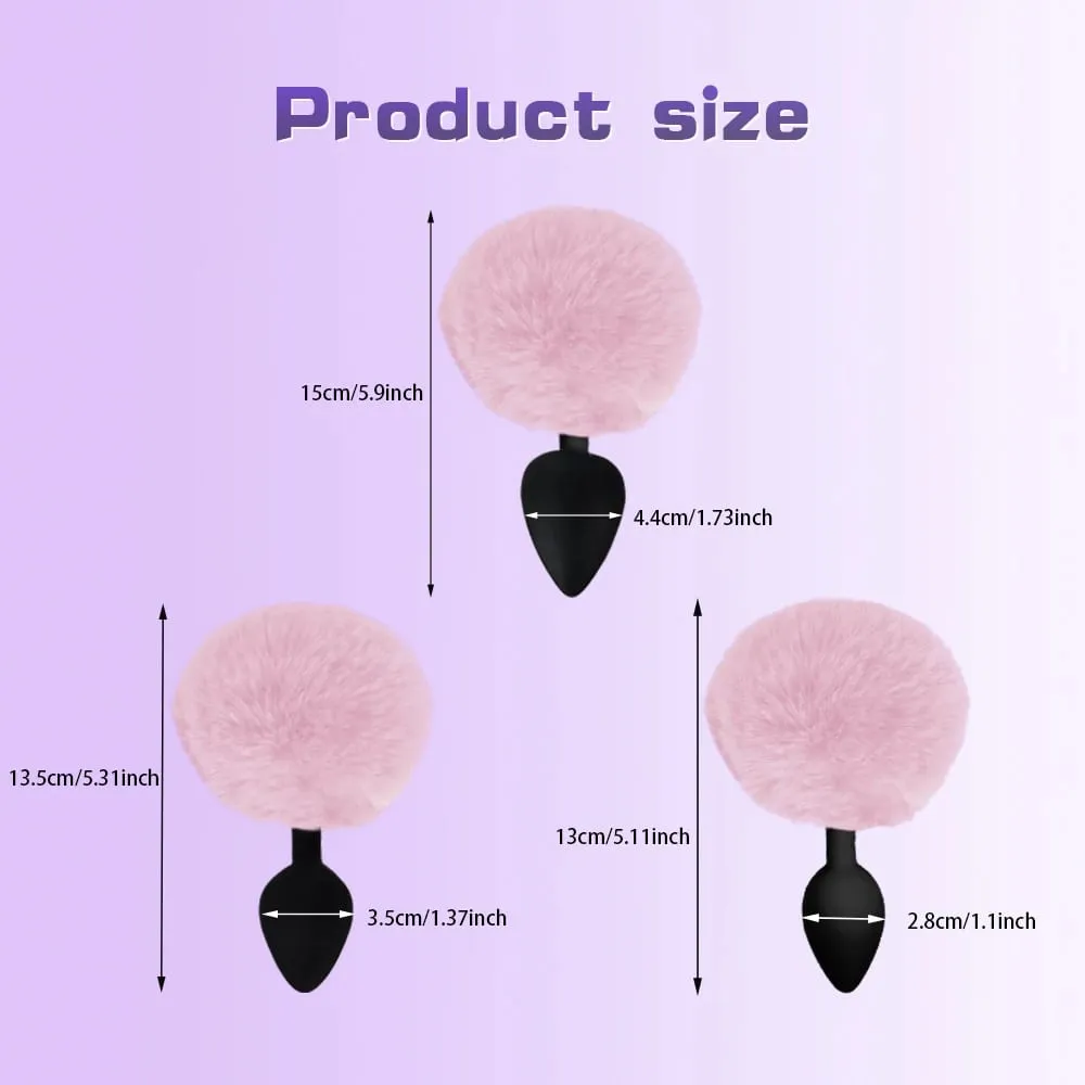 Anal Plug Rabbit Tail Bdsm Role Play Silicone Prostate Massager Butt Plug Silicone Bunny Tail Sex Toys for Women Men Gay