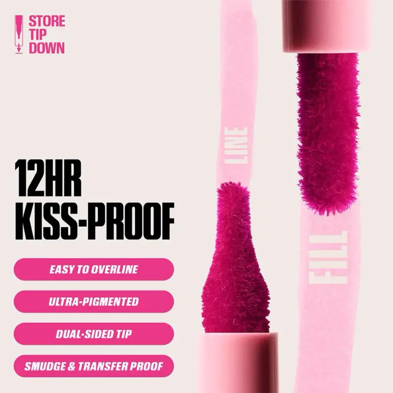 Lip Liner LongLasting Waterproof Highly Pigmented Long-lasting Color Creates 3D Plump Lips Defining Makeup