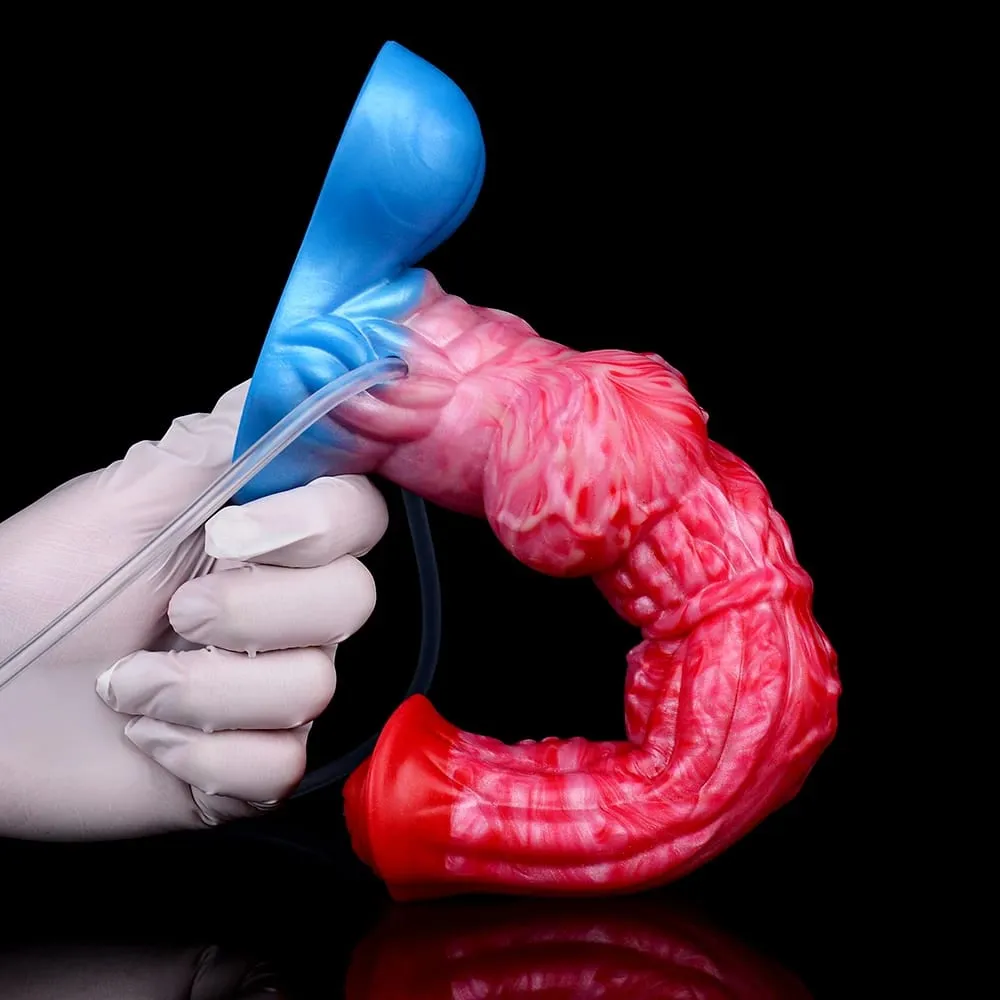Kembung Memancut Kuda Dildo Palam Dubur Silikon Memancut Zakar dengan Simpul G Spot Dubur Jurulatih Mainan Seks Gay Lelaki Wanita