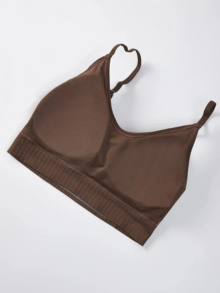 Women Seamless Bra Set High Waist Panties Bralette Sexy Lingerie Tank Crop Tops Sport Brassiere Female Underwear Set