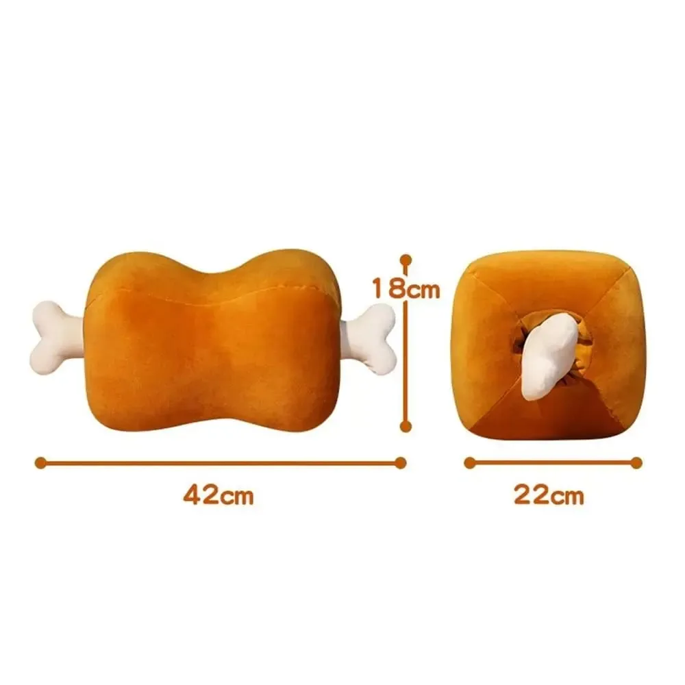 Novelty 42cm Simulation Meat Bone Pillow Cartoon Design Washable Pillow Soft Hypoallergenic Animal Cushion Home Decor