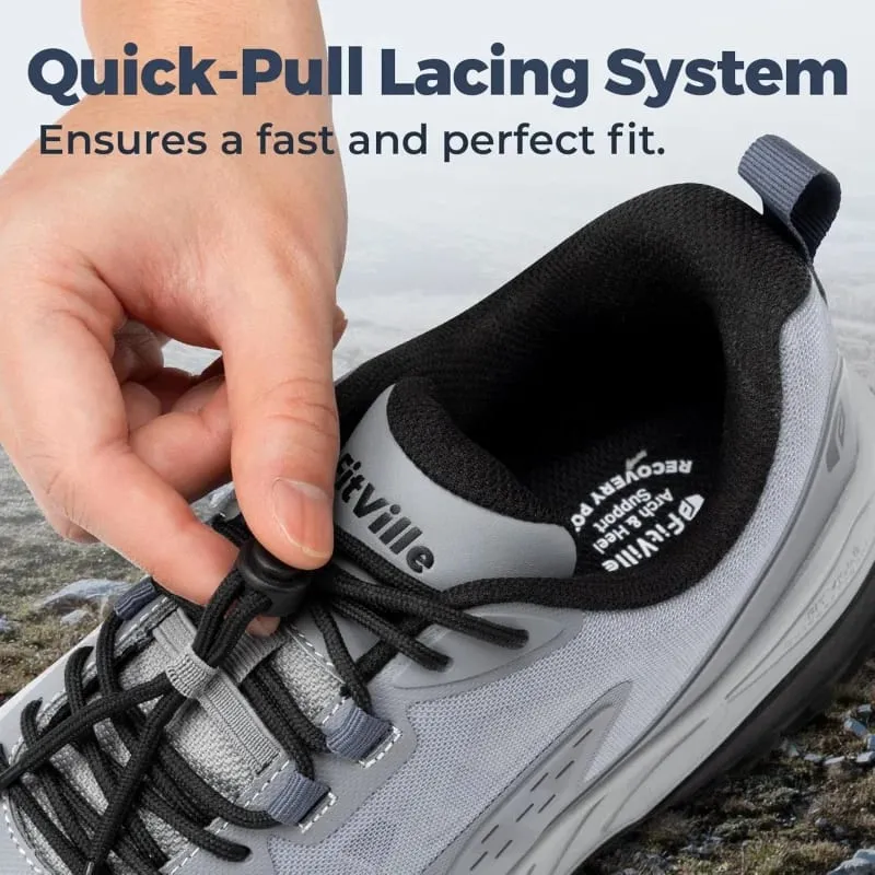 FitVille Wide Width Men'S Sneakers Non-Slip Comfortable Trekking Hiking Walking Shoes For Outdoor Shoe With Arch Support — image 5