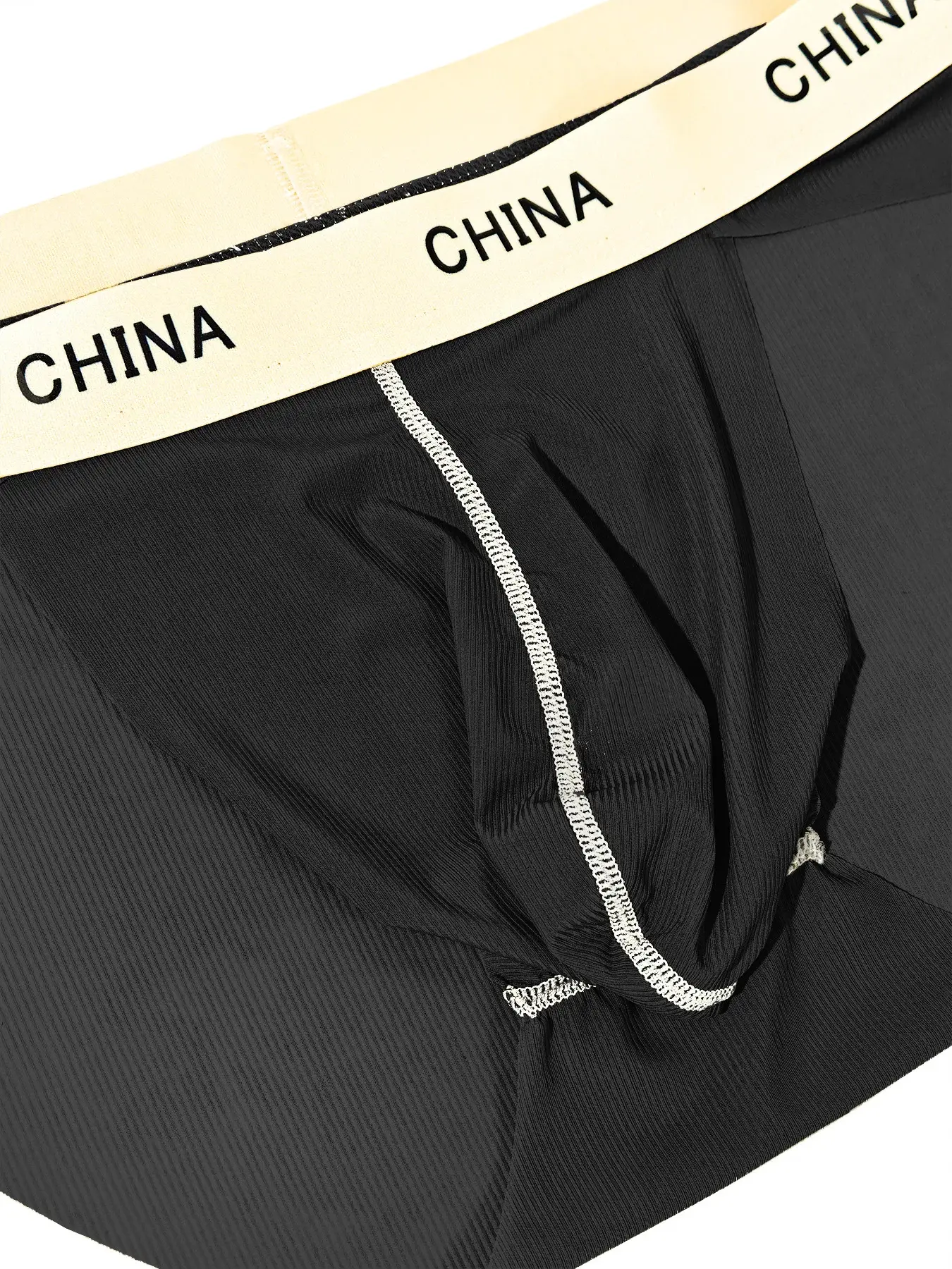 Men's Summer Ice Silk Triangle Boxer Shorts Breathable Sports Style Youth Underwear Soft Skin-Friendly Thin Briefs Fashionable