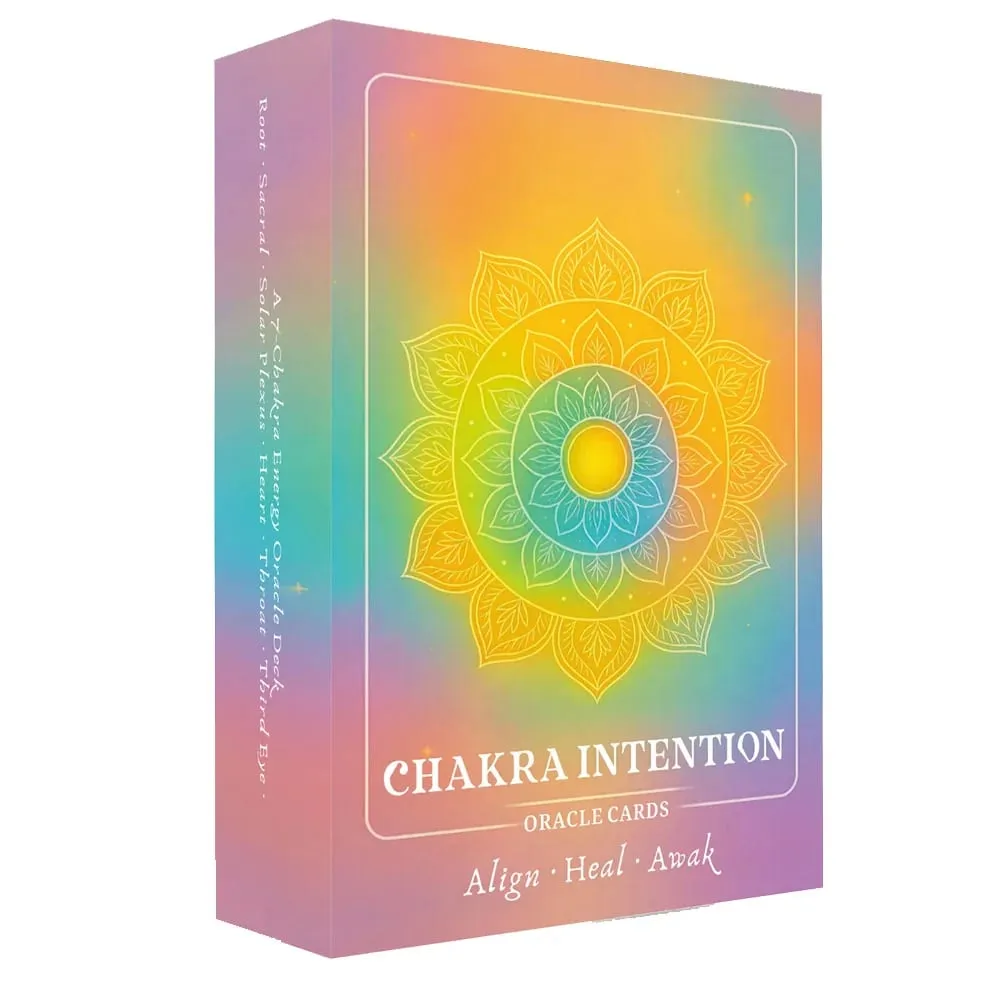 50 Card Deck Includes 1 Instructional Cards Chakra Intention Oracle Self-Connection & Energy Adjustment Practices