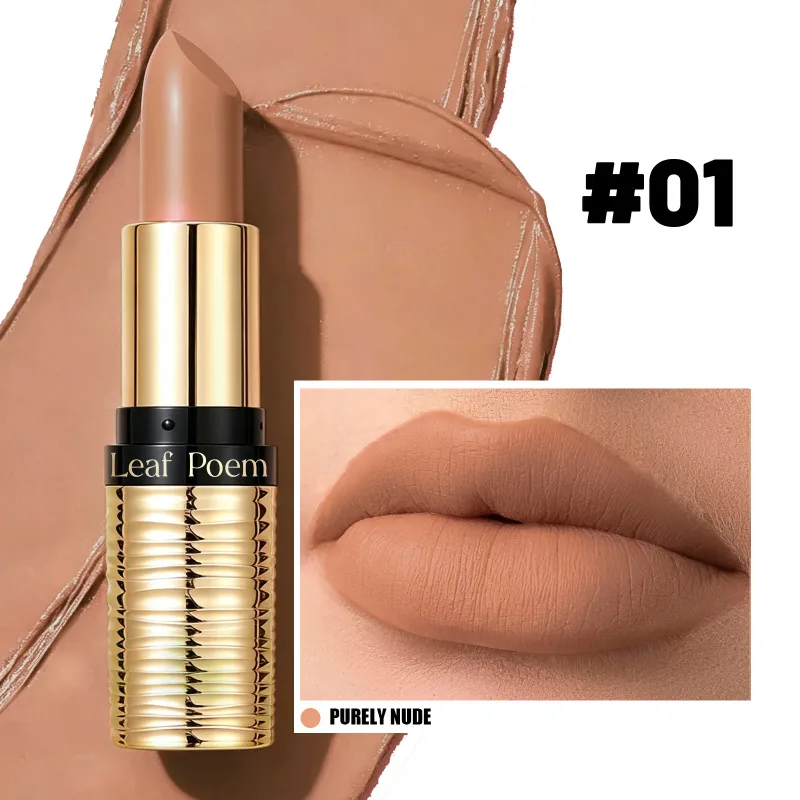 8 Colors Purple Matte Lipstick Waterproof Nude Brown Lip Tint Tone Long-lasting Velvet Matte Lipstick for Women Makeup Cosmetics