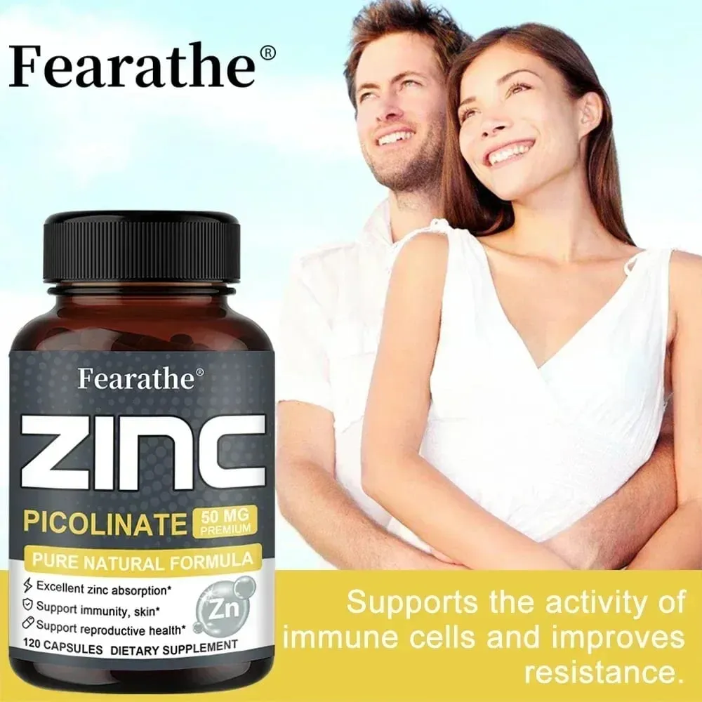 Zinc 50 Mg - High Potency Pure Zinc Supplement Boosts Immune Function Promotes Healthy Skin and Promotes Bone Marrow Health