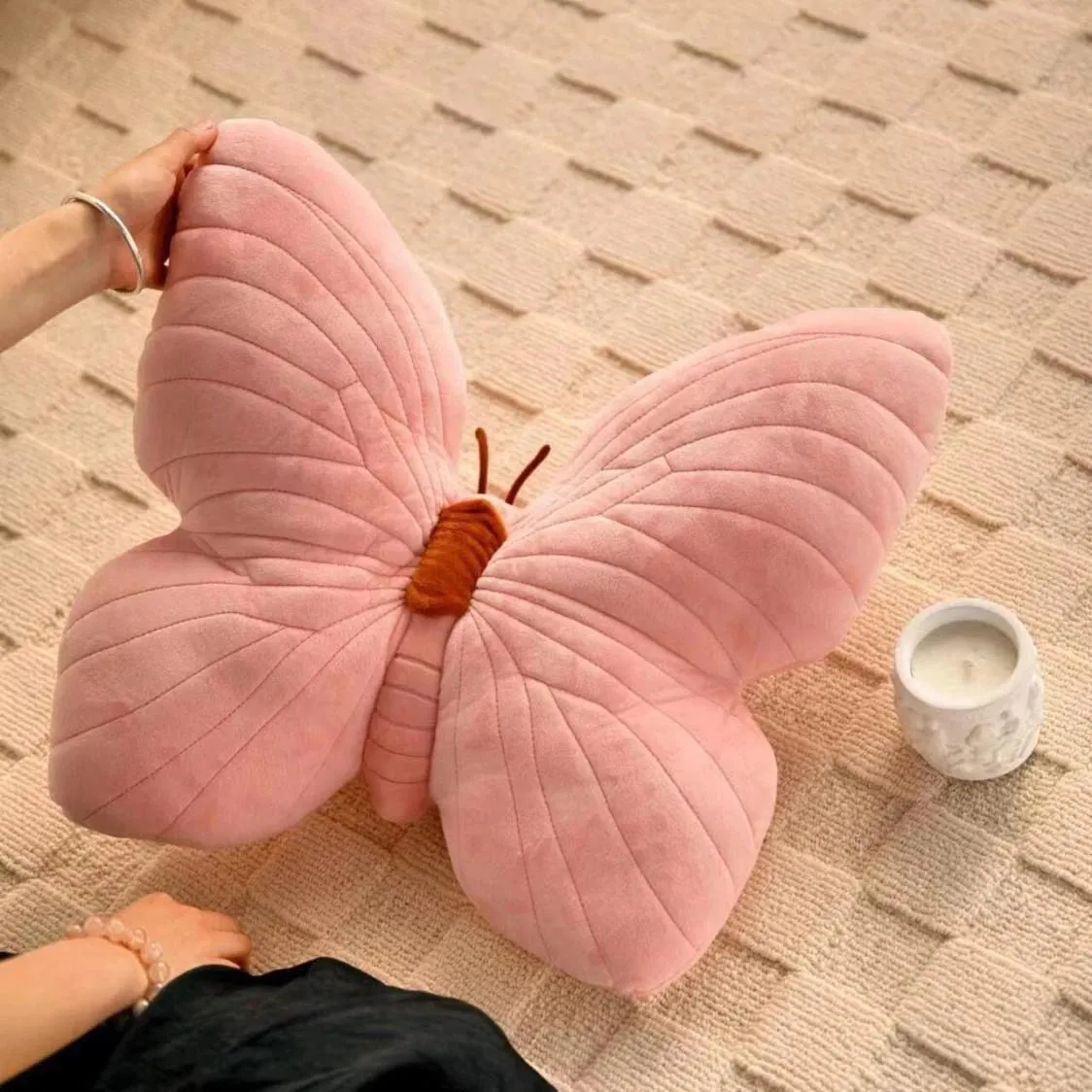 INS Butterfly Pillow Pink Blue Butterfly Plush Toy Stuffed Soft Sofa Home Decoration Throw Pillow Cushion