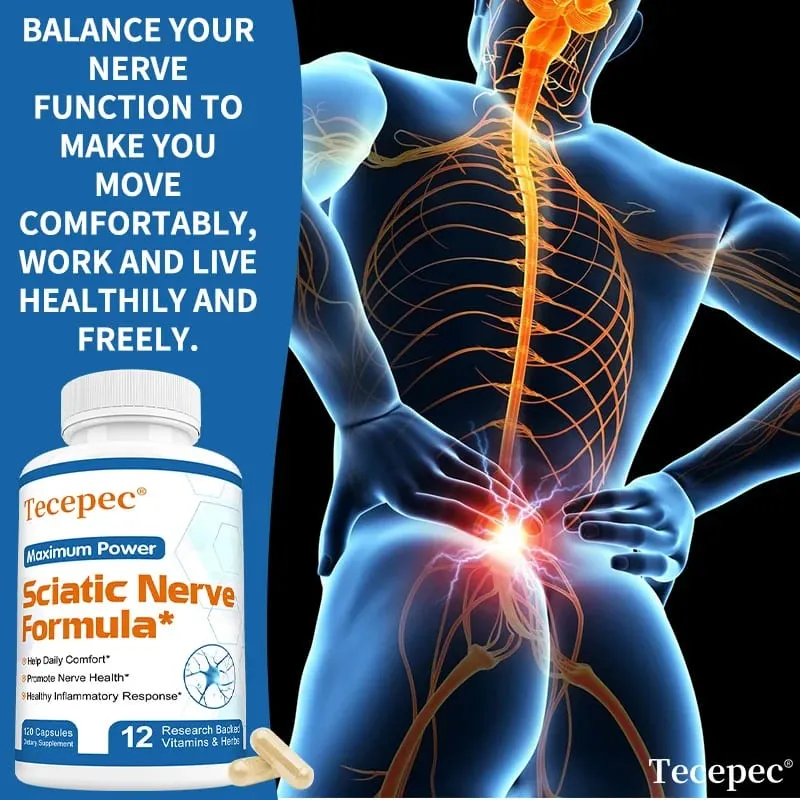 Sciatica Health Support - Sciatica Relief Supplement Vitamin B Complex- Nerve Health Anti-Inflammatory & Nerve Support Formula