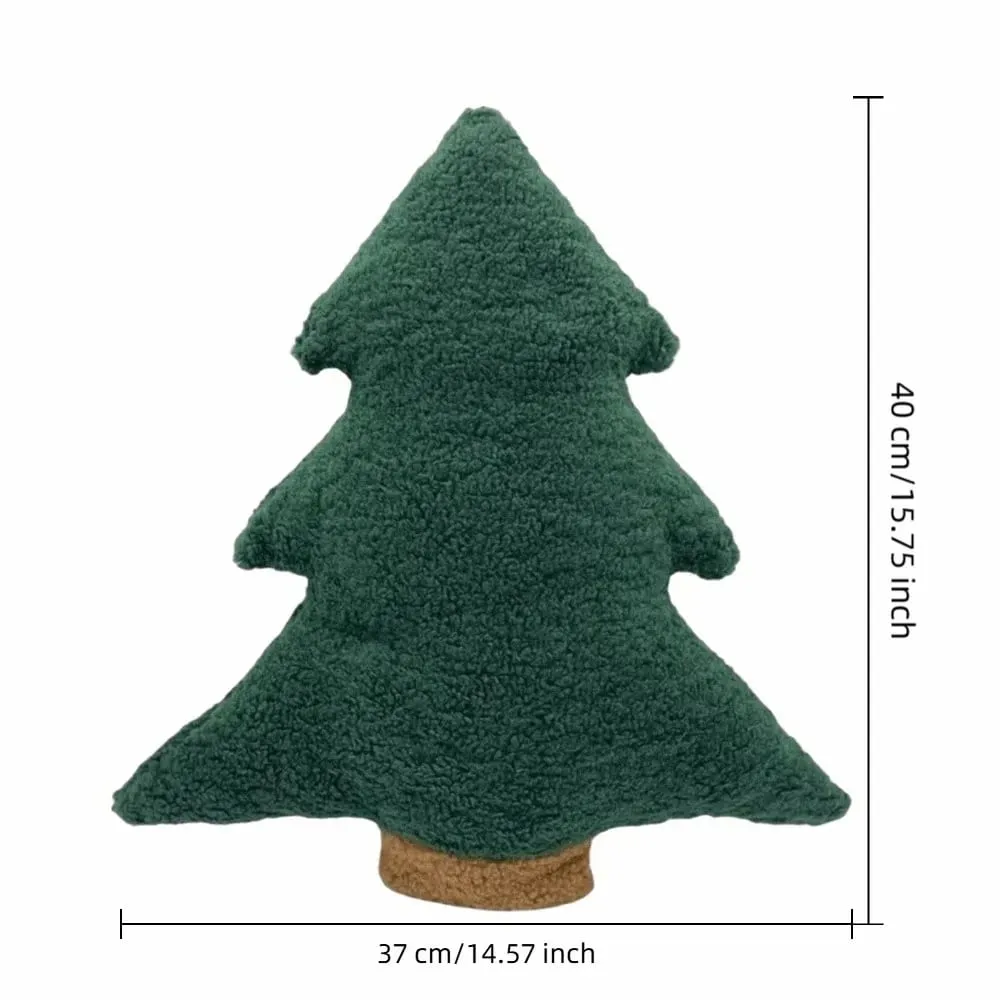 Cute 40cm Christmas Tree Pillow Soft Stuffed Plush Pillow Festive Decor Pillow Home Decor