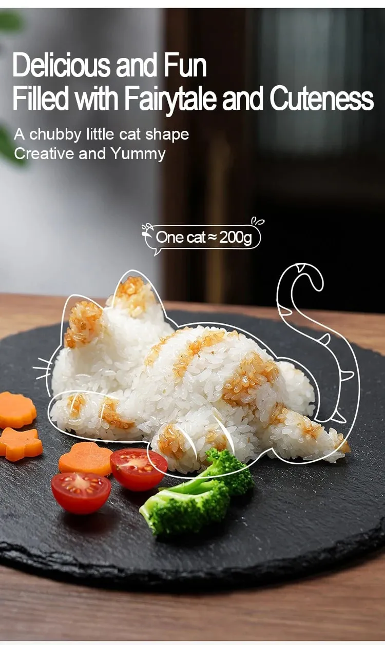 Cat Onigiri Molds Cat Shape Sushi Making Tools Rice Mold Shaper Deco Accessories for Sushi Rice Balls Niguri Mold