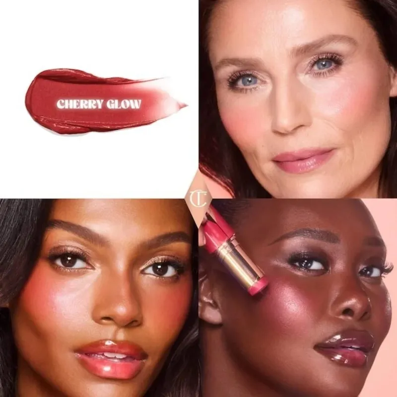Charlotte Tilbury CT Blush Set Blush Liquid Blush Cushion Pen Two-color Highlights 4-Colors Blush Platte Makeup Cosmetic Beauty