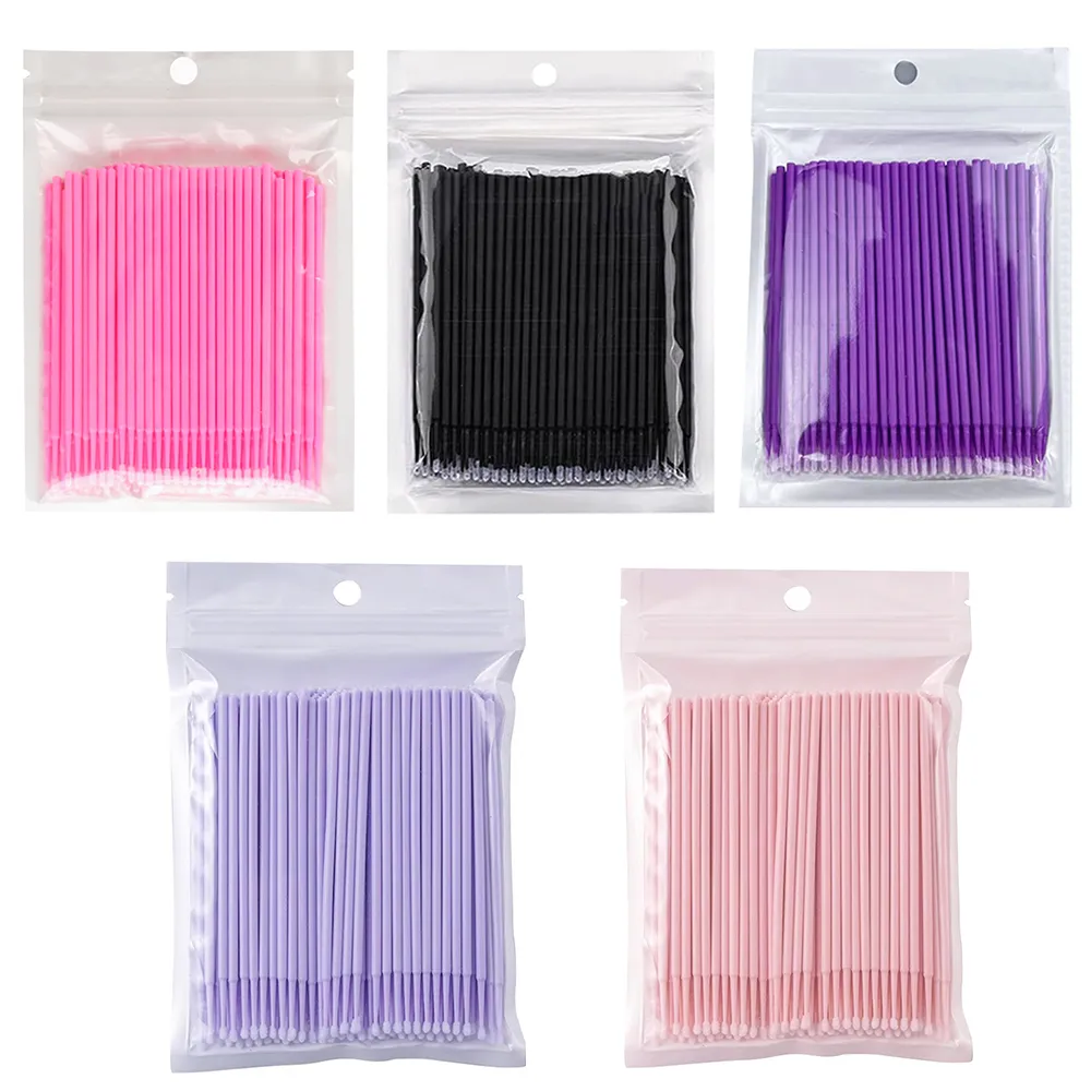 300/2000pcs MicroBrush Eyelash Cleaning Brush Lash Extension Individua Tools For Eyelashes Removing Swab Micro Makeup Brushes — image 2