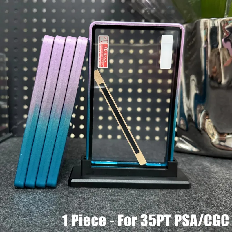 Multicolor Gradient Color Aluminum Alloy Trading Card Protect Holder Metal Case For 35PT PSA CGC Graded Card
