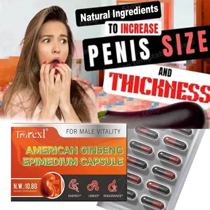 Organic Epimedium Ginseng Capsule Supports Reproductive Health Natural Energizer