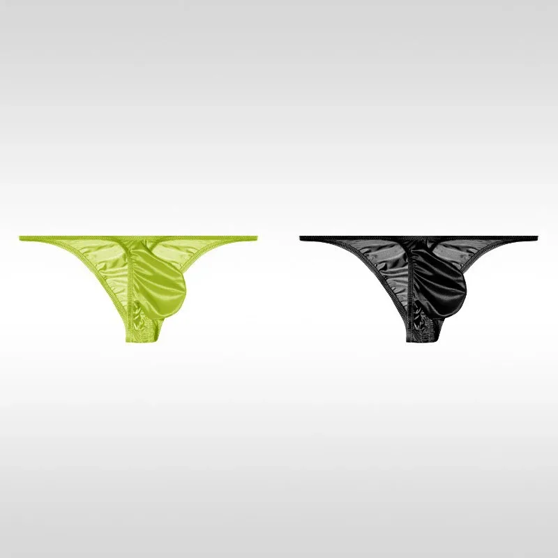 Men's Underwear Ice Silk Low Rise Sexy Bikini Briefs
