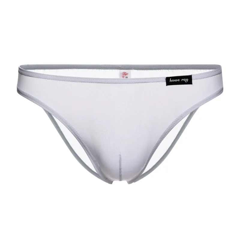 Ice Silk Seamless Briefs Man Bulge Pouch Underwear Sexy Translucent Panties Male Breathable Comfy Underpants Summer Lingerie