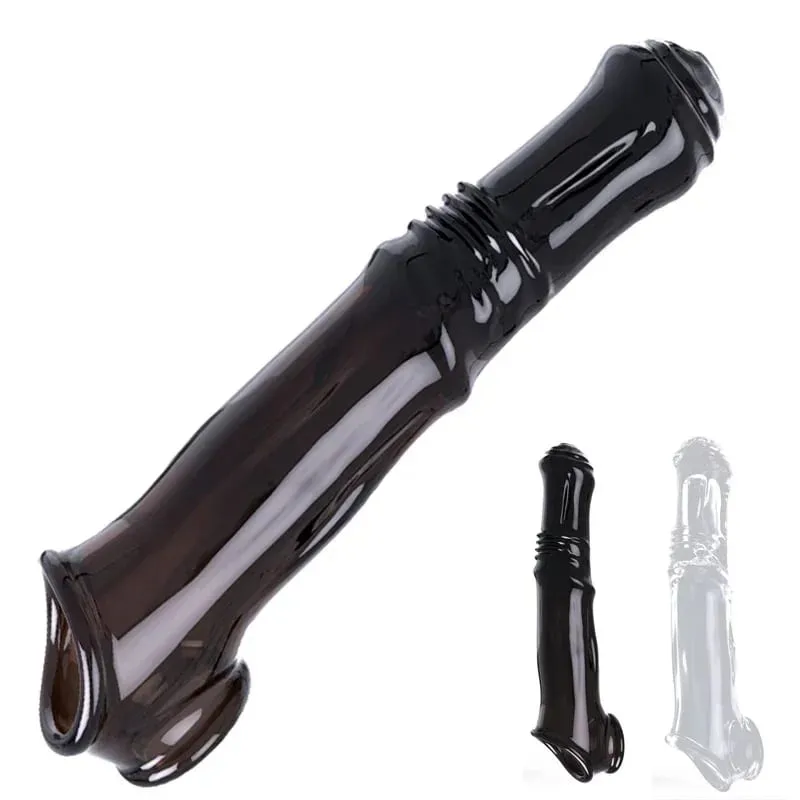Vibrator Penis Enlargement Sleeve Penis Extender 7cm Dick Reusable Condom Delay Ejaculation Sex Toys For Men Sex Products — image 1