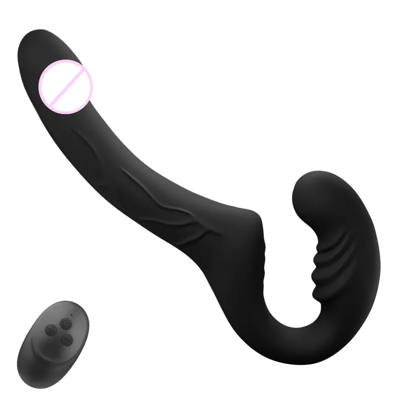 6 Inch & 4 Inch Strap On Double Sided Dildo 10 Strong Vibrating Anal Clitoral G Spot Vibrator Pegging & Lesbian Sex Toys