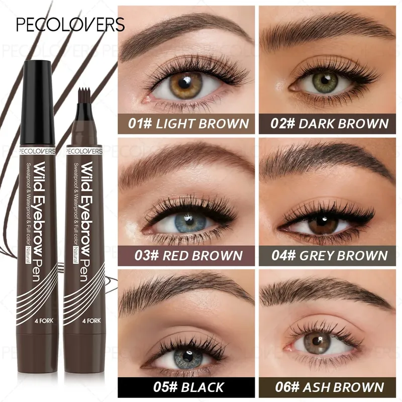 4PCS/Set Eyebrow Makeup Set - Waterproof and Smudge-proof Suitable for Eyebrow Tattooing Creating Well-defined Wild Eyebrows — image 4