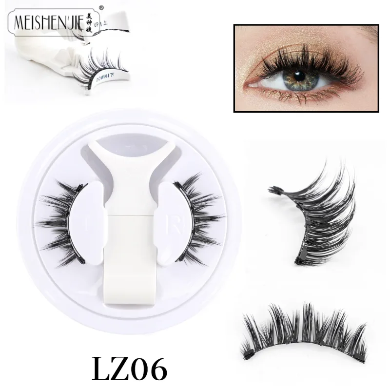 1/3 Pairs Magnetic Eye Lashes Handmade Eyelashes Soft Reusable Magnetic Lashes Natural Look 3D False Lashes Makeup Tweezers Set