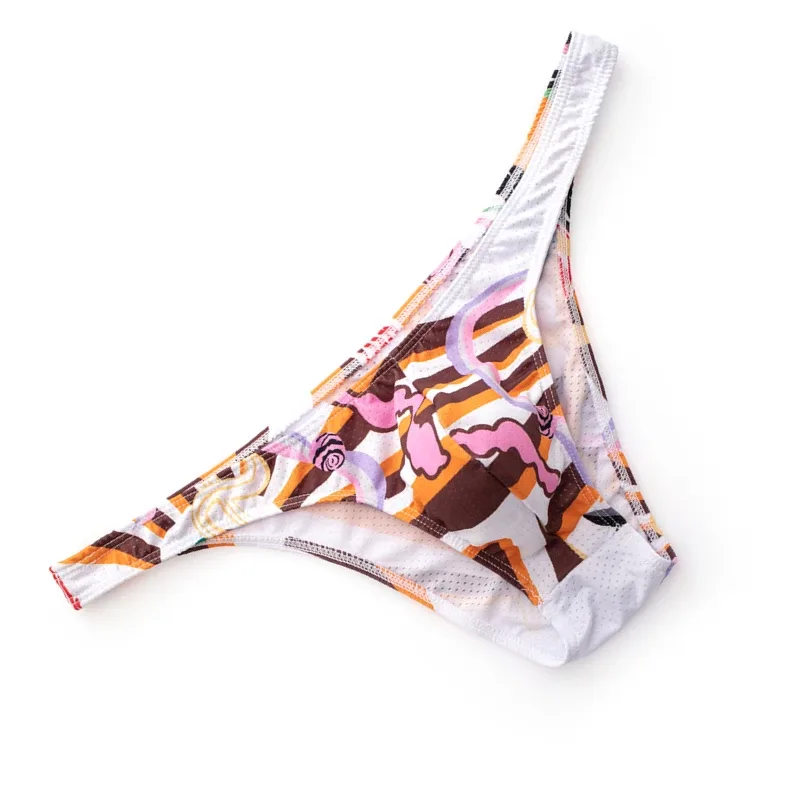 Men's Sexy Underwear Briefs Jockstrap Penis Pouch Male Slips Sissy Panties Mesh Breathable Low Rise Men Bikini Briefs Cuecas