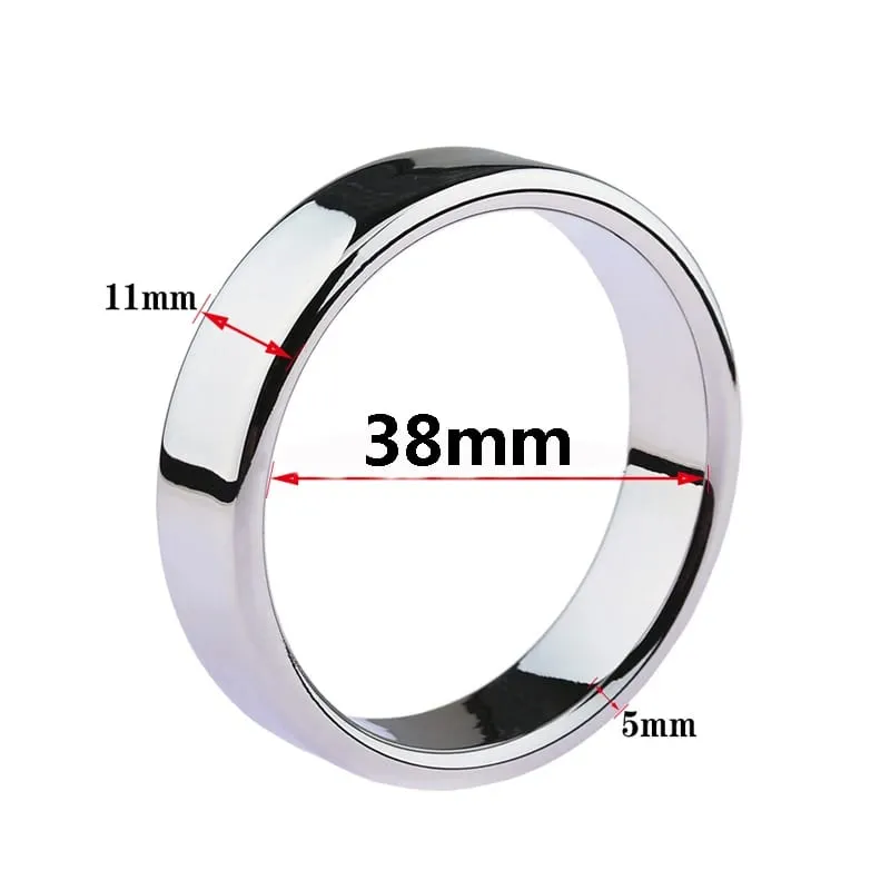 6 sizes Stainless Steel Male Penis Ring Ball Scrotum Stretcher Ejaculation Delay Metal Cock Rings BDSM Sex Toys For Men Cockring