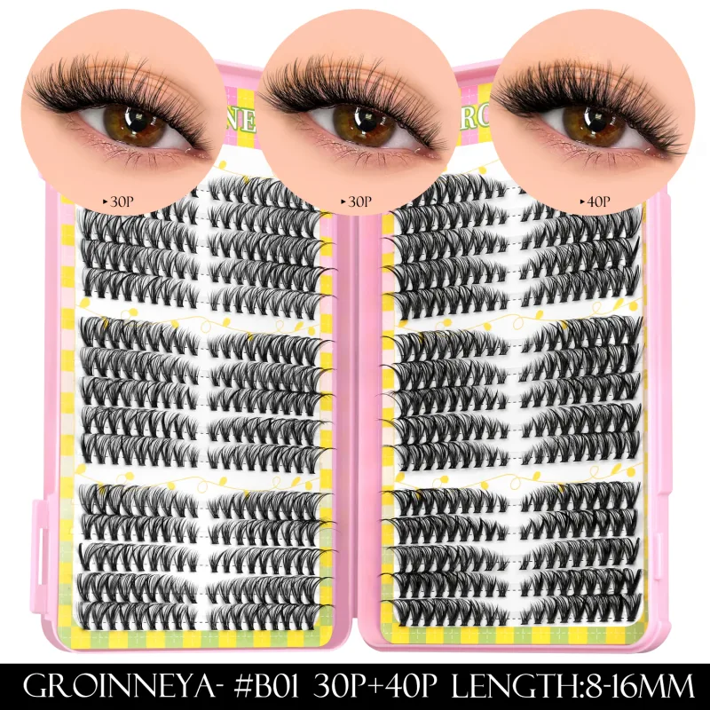Lash Clusters 540pcs 60D+100D Eyelashes Extensions 2style Mixed Lash Book Fluffy Cat Eye Eyelashes False Lashes Makeup