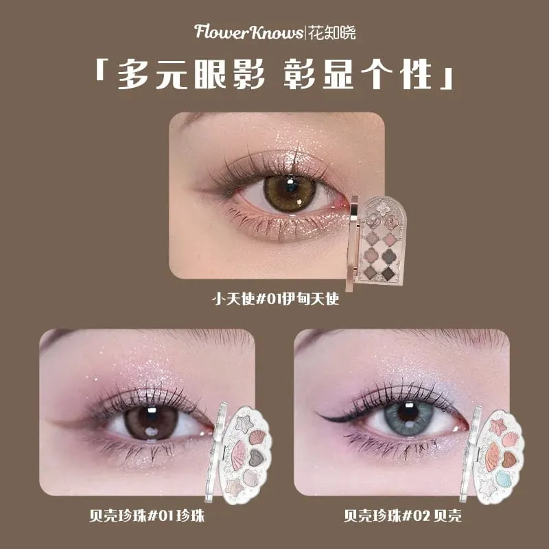 Flower Knows Complete Makeup Gift Set Shimmer Eyeshadow Silk Satin Blush Lip Glaze & Liquid Concealer All-in-One Collection