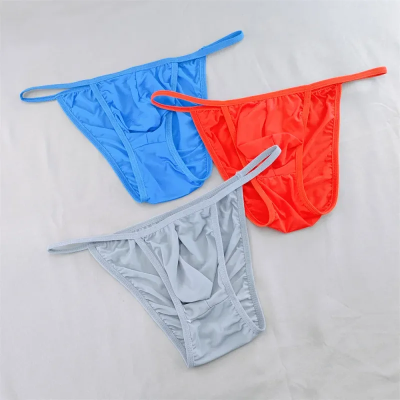 Solid Color Briefs Men Underwear Ultra Thin U Pouch Panties Low Waist Seamless Quick Dry Briefs for Daily Wear — image 16