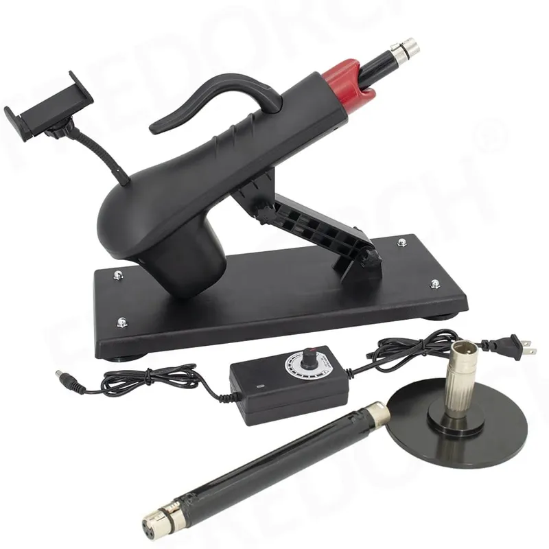 Fredorch Automatic Retractable Sex Pumping Gun Machine with Dildo For Male and Female Masturbation Sex Toy 450 Stroke per minute