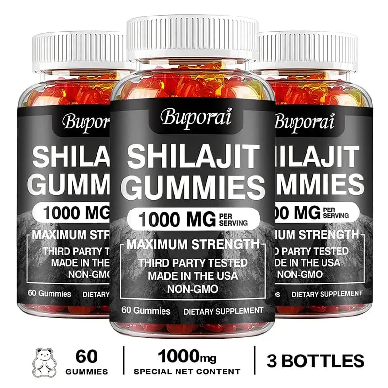 Shilajit Gummies - Energy Level Memory and Focus Support Relieve Stress Overall Health