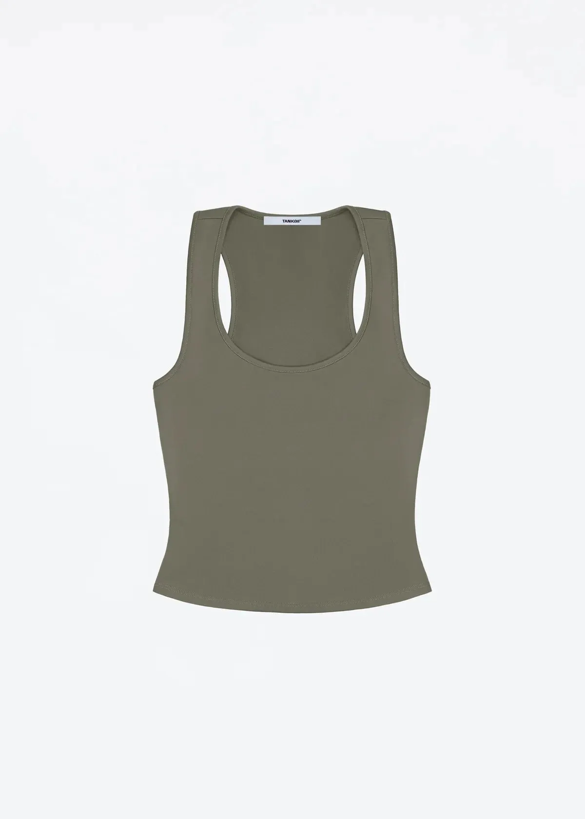 Tank Classic X-shaped Backless Baby Blue and Misty Gray Multi-color Comfortable Elastic Waist Tight Fit Backless Top
