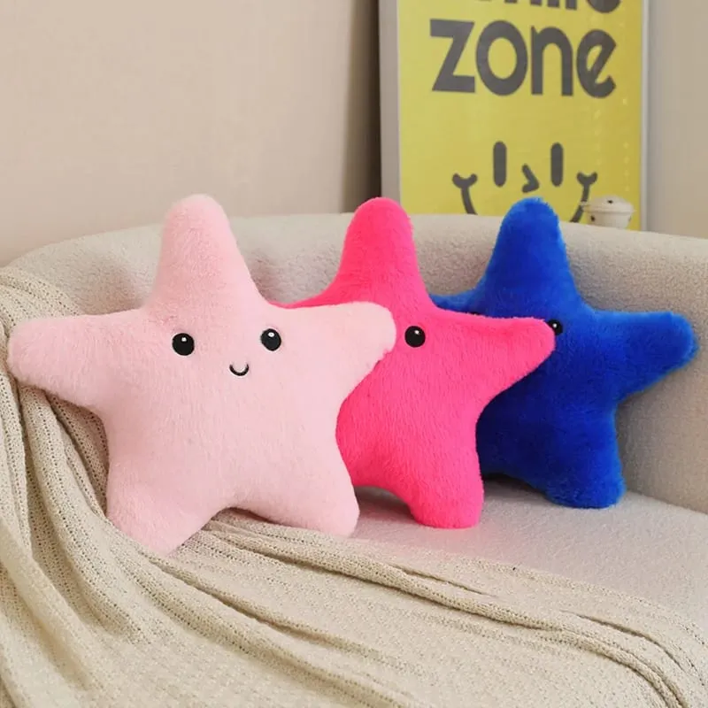 35/40cm Starfish Star Plush Pillow Stuffed Smiling Happy Sky Pillow Colorful Decor Cushion for Sofa Chair Back Support Gift