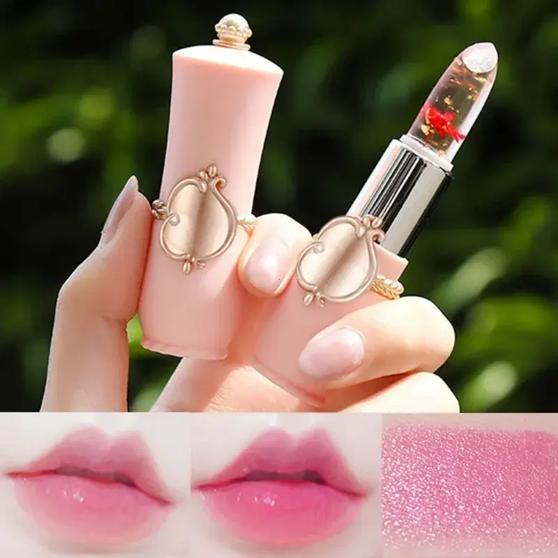 Flower Jelly Lipstick Set Temperature Change Moisturizer Flower Lip Stick Long Lasting Lip Balm Magic Color Change Lip Gloss Set — image 2