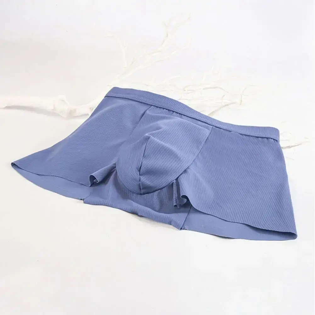 Fake Ass Men Boxers 3D Design Traceless Effect Mid-rise Underpants Solid Color U-convex Ergonomic Design Boxers Briefs