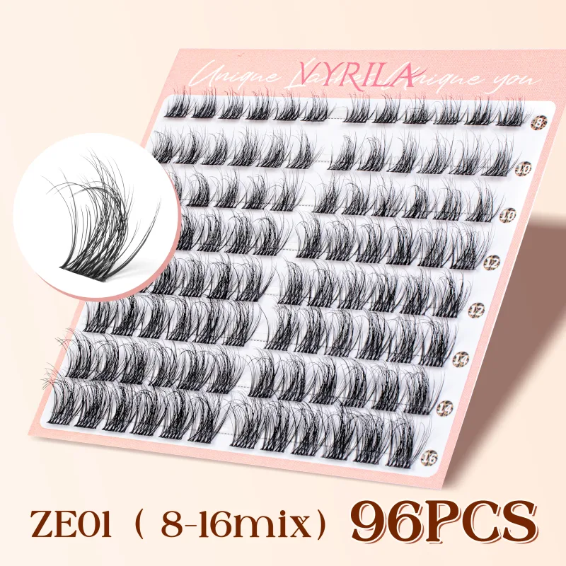 Lash Clusters 0.05mm PBT Fiber Eyelash Clusters 0.1mm Superfine Invisiband D Curl Diy Lash Extension 8-16mm Individual Lashes — image 10