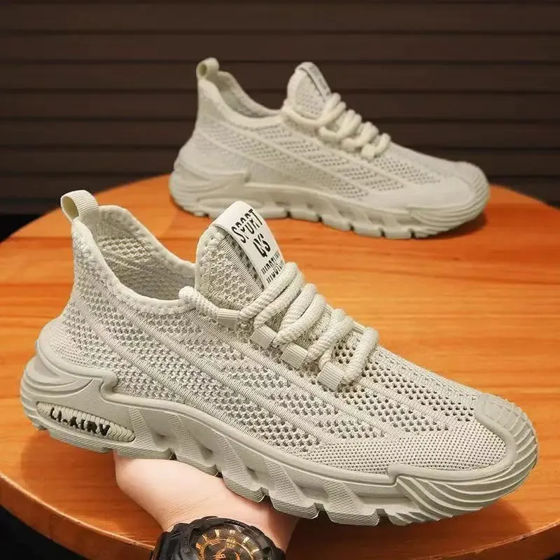 Men's Summer Breathable Anti-Slip Running Shoes Soft Bottom Mesh Upgraded Work Casual Sports Trendy Shoes Hollow out Design — image 1