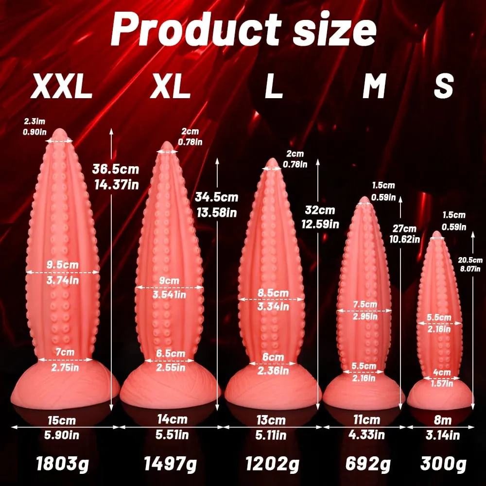 5 Sizes Big Anal Dildos Soft Silicone Long Butt Plug Monster Dildo Huge Pink Tentacle Dildo Masturbate Sex Toys for Women Men