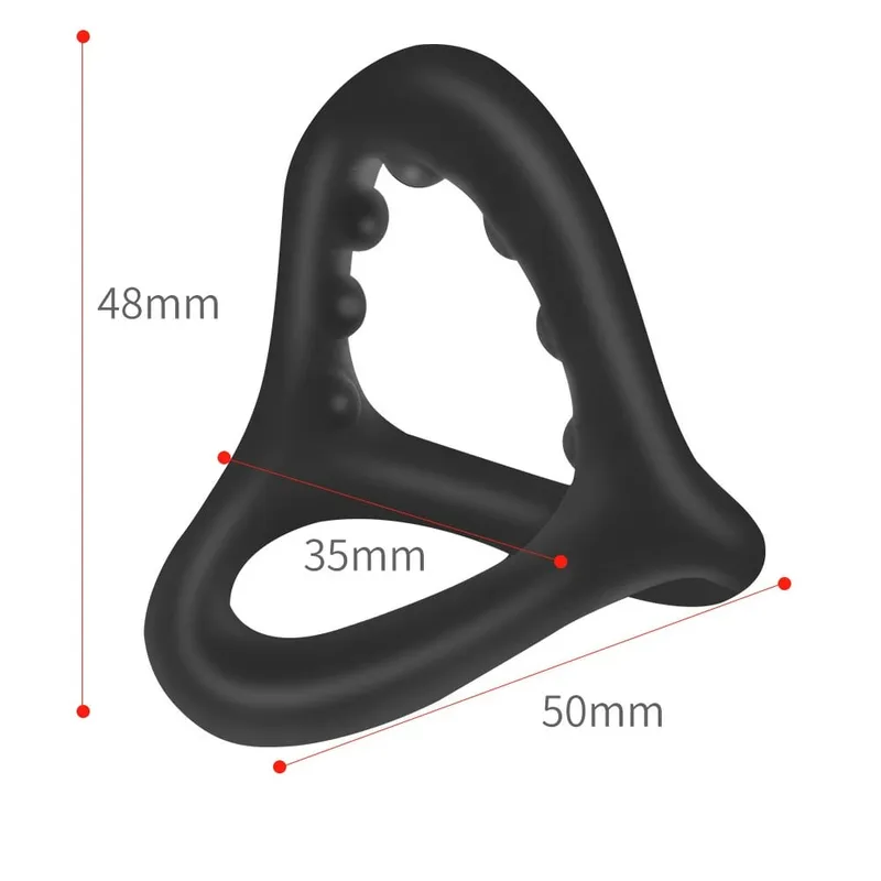 Super Soft Silicone Penis Ring Delay Ejaculation Ball Scrotum Stretcher Triple Cock Ring Cockring BDSM Sex Toys for Men