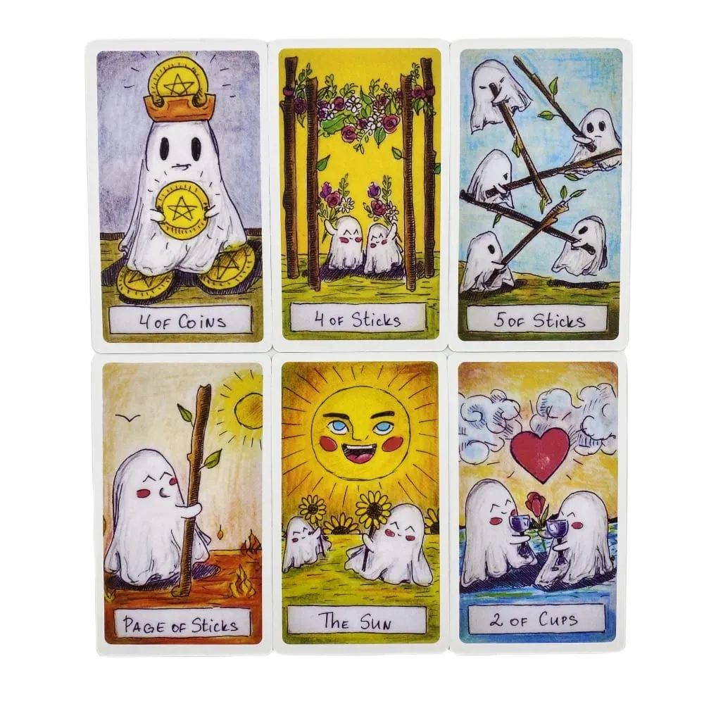 Cute Ghost Tarot Deck Toy 78pcs Tarot Deck Oracle Card Divination Birthday Party Entertainment Board Game