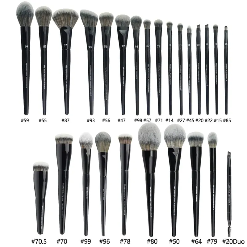 5/16/26pcs/set Black Powder Makeup Brushes Angled Sculpting Foundation Face essential cosmetic tools Eyeshadow Eye Make Up Brush — image 1