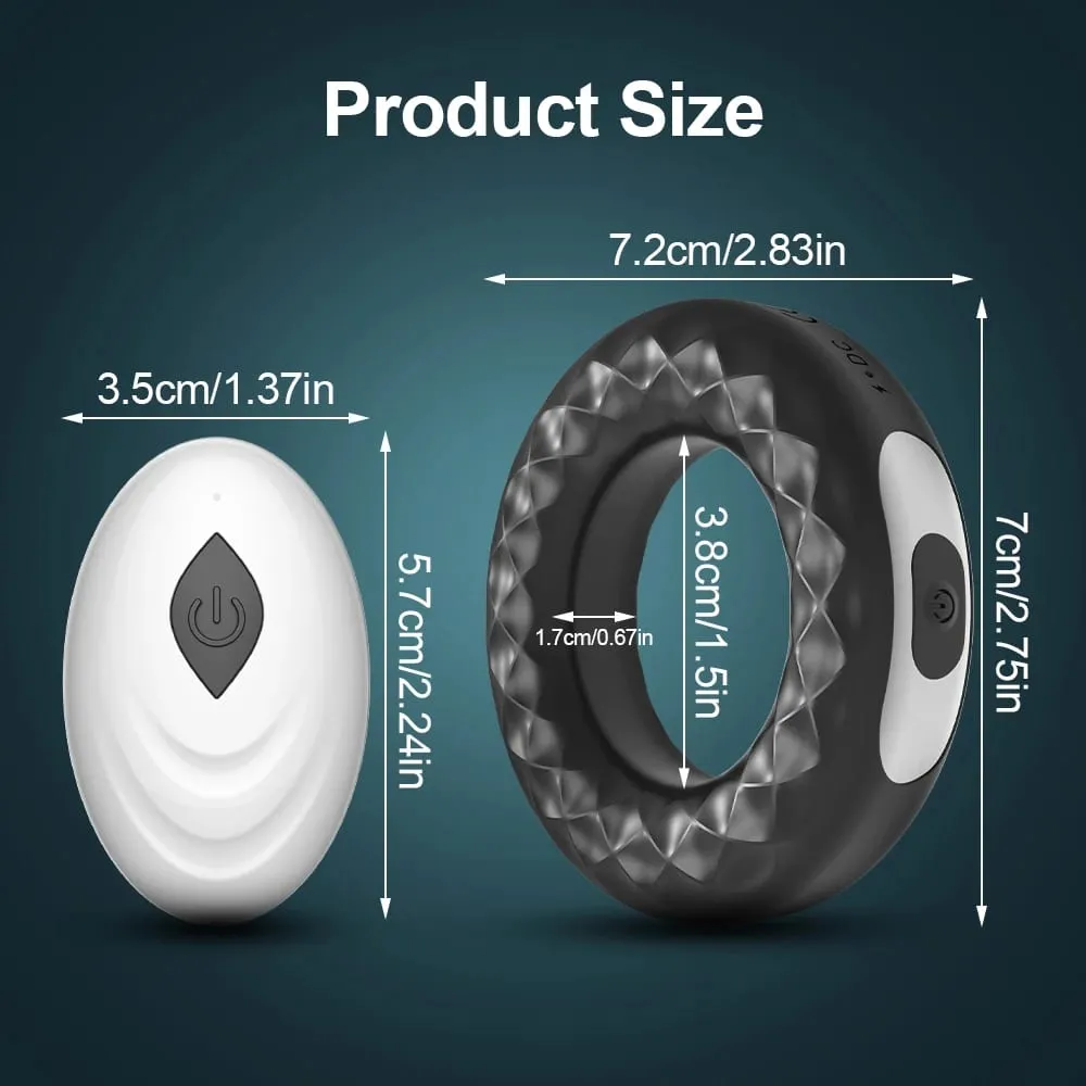 Vibrating Penis Cock Ring Delay Ejaculation Erection Scrotum Stimulator Sex Toys for Adult 18 Couple Man Wireless Masturbators — image 2